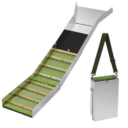 DHQCQL Goldwaschrinne 127 cm Faltbare Aluminium Goldwaschanlage Set