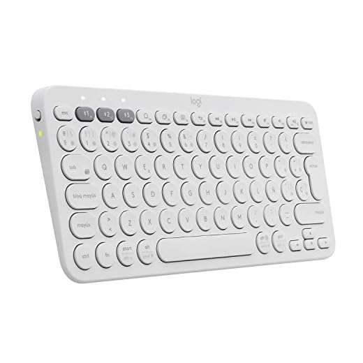 Logitech K380 Teclado Inalámbrico Multi,Dispositivo para Windows/Apple iOS/Android/Chrome, Bluetooth, Diseño Compacto, PC/Mac/Portátil/Smartphone/Tablet/Apple TV, Disposición QWERTY Español , Blanco