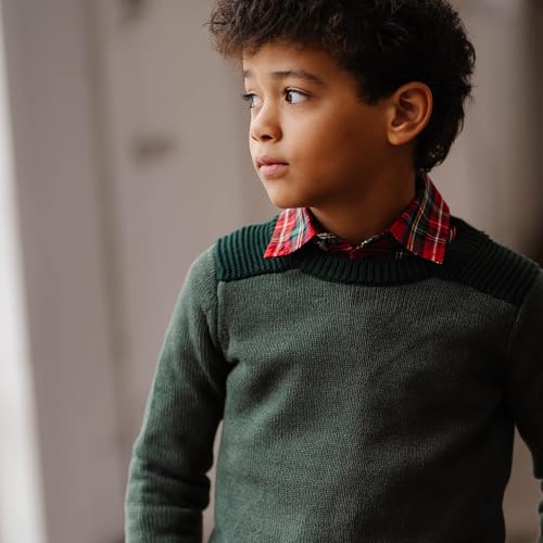 Image of Hope & Henry Boys' Long Sleeve Crew Neck Pullover Sweater