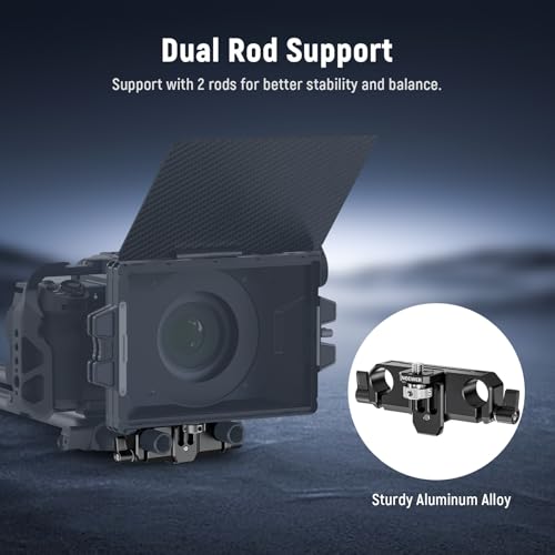 Image of NEEWER Matte Box Support, LWS 15mm Dual Rod Clamps with 1 /4 inch Screw & 0.9 inch /22mm Vertical Adjustment, Compatible with SmallRig NEEWER Mini Matte Boxes, PG013