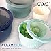COOK WITH COLOR Prep Bowls with Lids- Deep Mixing Bowls Nesting Plastic Small Mixing Bowl Set with Lids (Blue Ombre)
