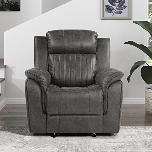 Sillón Manual Plegable Gris Marrón miniatura 1