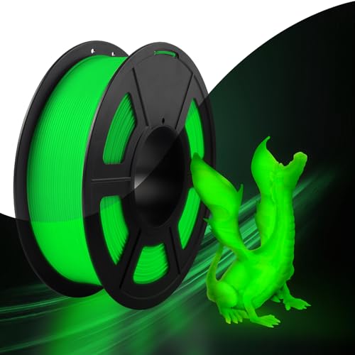 Image of SUNLU Glow in The Dark PLA Filament, Neatly Wound Luminous PLA 3D Printer Filament 1.75mm Dimensional Accuracy + /- 0.02mm, Fit Most FDM 3D Printers, 1kg Spool (2.2lbs), (Green PLA, Glow Green)
