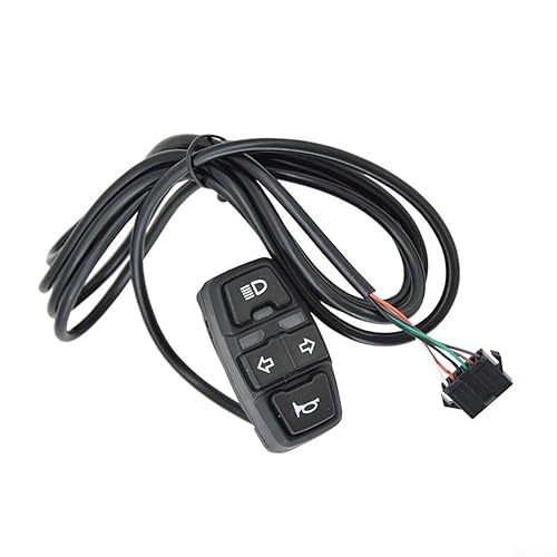 Ebike Set di fari e fanali posteriori per bicicletta elettrica, 24-48 V, luci anteriori e posteriori, con luce di direzione, luce di stop e clacson
