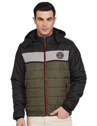 Image of The Indian Garage Co Green Slim Fit Long Sleeve Solid Zipper Jacket