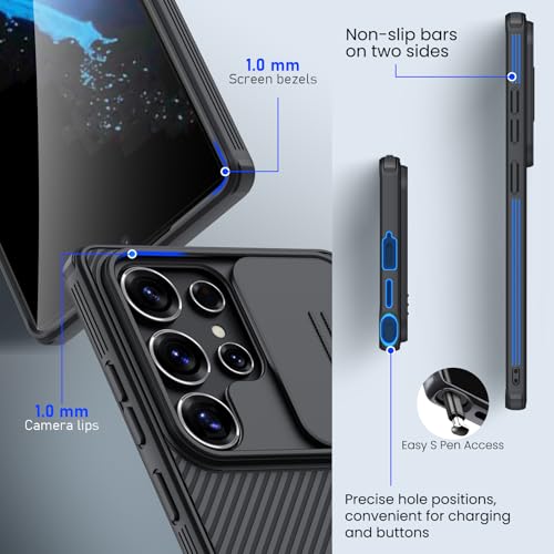 Image of Nillkin PC + Silicon Galaxy S25 Ultra Case, Camshield Pro For Samsung Galaxy S25 Ultra Case With Slide Camera Cover, S25 Ultra 5G Slim Case Phone Case 2025 6.86'' (Black)