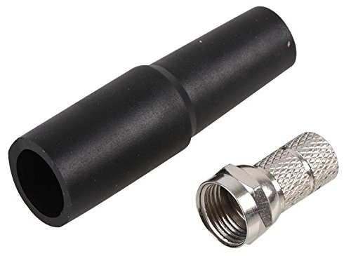 PRO SIGNAL RW6-058 Twist-On F Type Plug with Weatherproof Boot, Black