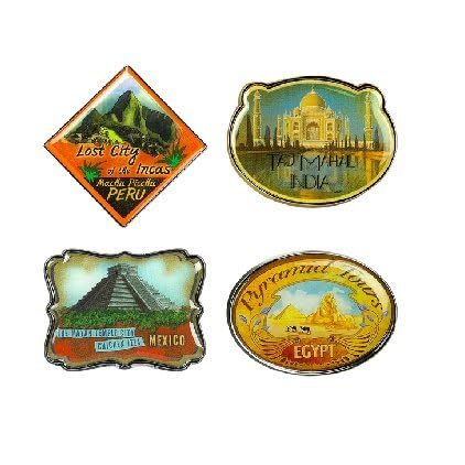 Pacote de alfinetes Explorer World Wonders – Série Spartan & the Green Egg Pin – Inclui Machu Picchu, Taj Mahal, Chichen Itza, Pirâmides do Egito – Alfinetes colecionáveis para mochila, cachecol