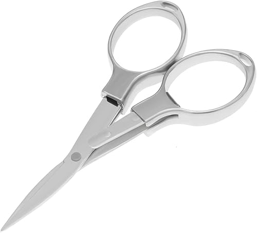 Miniatura 5 de 2 tijeras plegables de viaje para oficina en casa, cortador telescópico de acero inoxidable, viaje portátil de seguridad, tijeras de seguridad