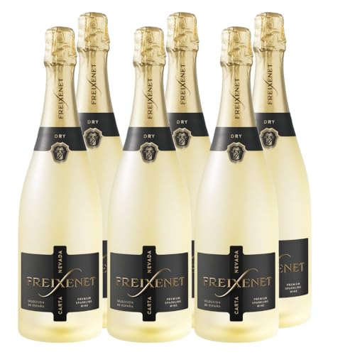 Freixenet Carta Dry (6 x 0,75 l) – Trockener Schaumwein aus Spanien mit Mirabellen-, Zitrus- und Blumennuancen, aus Macabeo und Chardonnay, zu Käse oder Desserts
