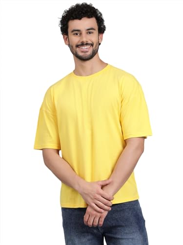 Image of KOTTY Men's Solid Oversized Fit T-Shirt