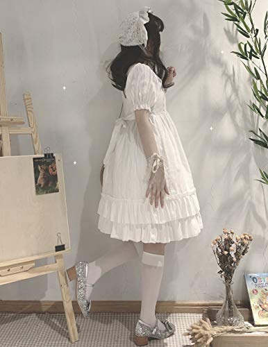 Lolita Summer Dresses Short Sleeve Casual Cute Girls Vintage Princess Dress4