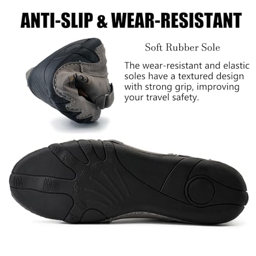 Lossarye Men's Italian Handmade Chukka Boots Adjustable Waterproof Non-Slip Outdoor Casual Walking Sneakers Leather Driving Beck Shoes Fashion High Boots4