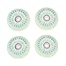 pistro 4pcs PU Wheels Roller Skating Inline Skating Parts ​​Skating Accessory - Green, 72mm