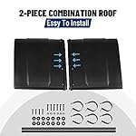 CPOWACE-Sport-Roof-Top-Compatible-with-2016-2024-Polaris-Ranger-570-Full-Size-Accessories-2-Piece-Combination-Hard-Roof-Top-Sun-Visor-Cover