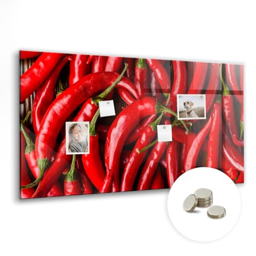 Tableau magnétique verre 120x60 cm piments forts effaçable - 2