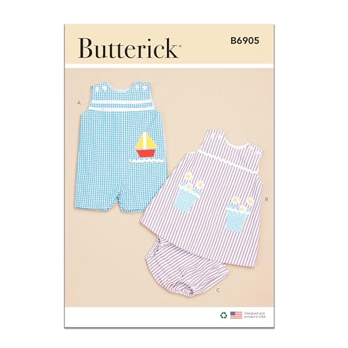 Butterick B6905YA5 robe bébé patron multi-taille ajustable - 2