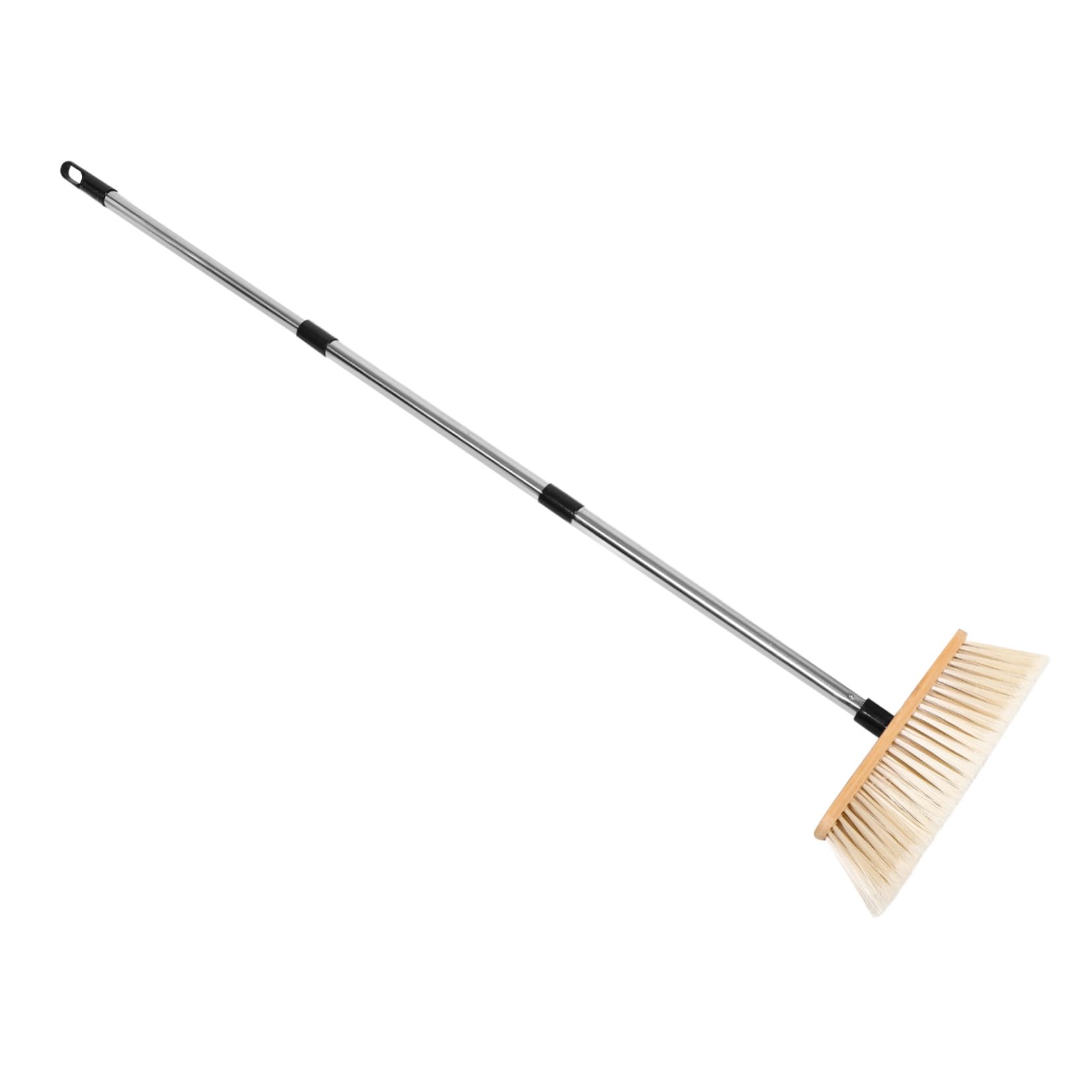 Beaupretty Scopa Giardino in Bamboo e Acciaio Spazzola Dura per Pulizia Garage e Patio Manico Robusto per Esterni Spazzolone Efficiente per Pavimenti Duri e Cortili