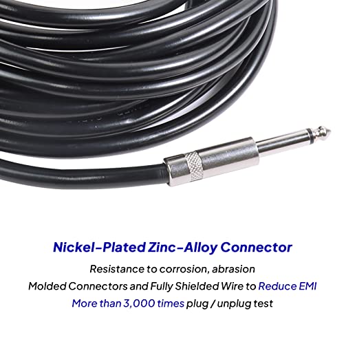 Hbu Pack Of 2 3.3 Feet Speakon Female Connector To 1/4" Male Cable - 2Pcs 1-Meter Audio Patch Speakon Jack Plug To 6.35Mm Ts Speaker Interconnect Wire (2-Packs) #TOP4