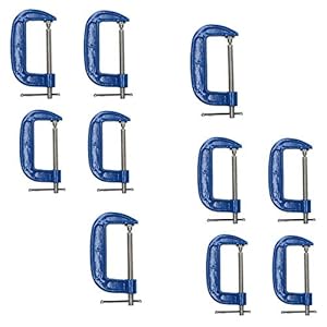 Ab Tools-Bluespot 10er Set 100mm G-Klemmen Blau