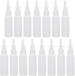 Milisten Pump Bottle 15Pcs 60ml Plastic Bottle, Empty Refillable Bottles, White Reusable Pump Sprayers, Portable Travel Bottles Saline