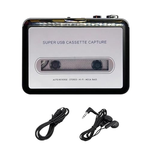 Lecteur de cassette portable USB Lecteur cassette vers MP3 Lecteur de cassette stéréo Lecteur de cassette portable