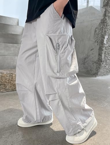Boys Quick Dry Baggy Cargo Pants 3D Pockets Outdoor Casual 5-12 Years2