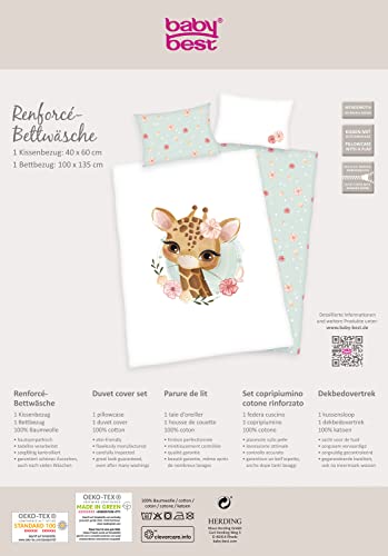 Parure de lit girafe Herding 100x135 cm en coton renforcé pour lit enfant - 7
