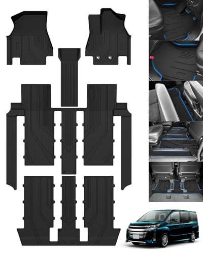 Mixsuper トヨタ ヴォクシー ノア 80系 フロアマット 立体カーマット VOXY NOAH 80 専用 3D フロアマット 7人乗り専用 2014-2022年 ノア ヴォクシー 80 カスタムパーツ 車種専用設計 TPE素材 防水 耐摩耗性 簡単取付 荷物収納