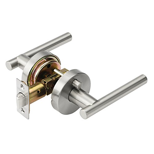 Dynasty HardwareMAN-30-US15 Manhattan Design Privacy Function Door Lever Satin Nickel (Bed/Bath)