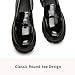 Vera Creation Women's Chunky Platform Loafers with Buckle Patent Leather Black Penny Loafers Fashion Office Work Business School Dressy Casual Shoes Comfortable Slip-on (Black+Penny 9)