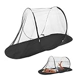 YANGUN Pop-Up Mosquito Net, Foldable Mosquito Net, Portable Camping Tent, Family Mosquitos Nets Bed, Adjustable Single Bed MosquitoNet with Zip, Mosquito Nets Travel Pop Up for Outdoor,Bedroom (Black)