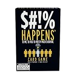 Games Adults Play $#!% Happens - The Rank Unfortunate Situations on The Misery Index Adult Card Game, Black, 5'