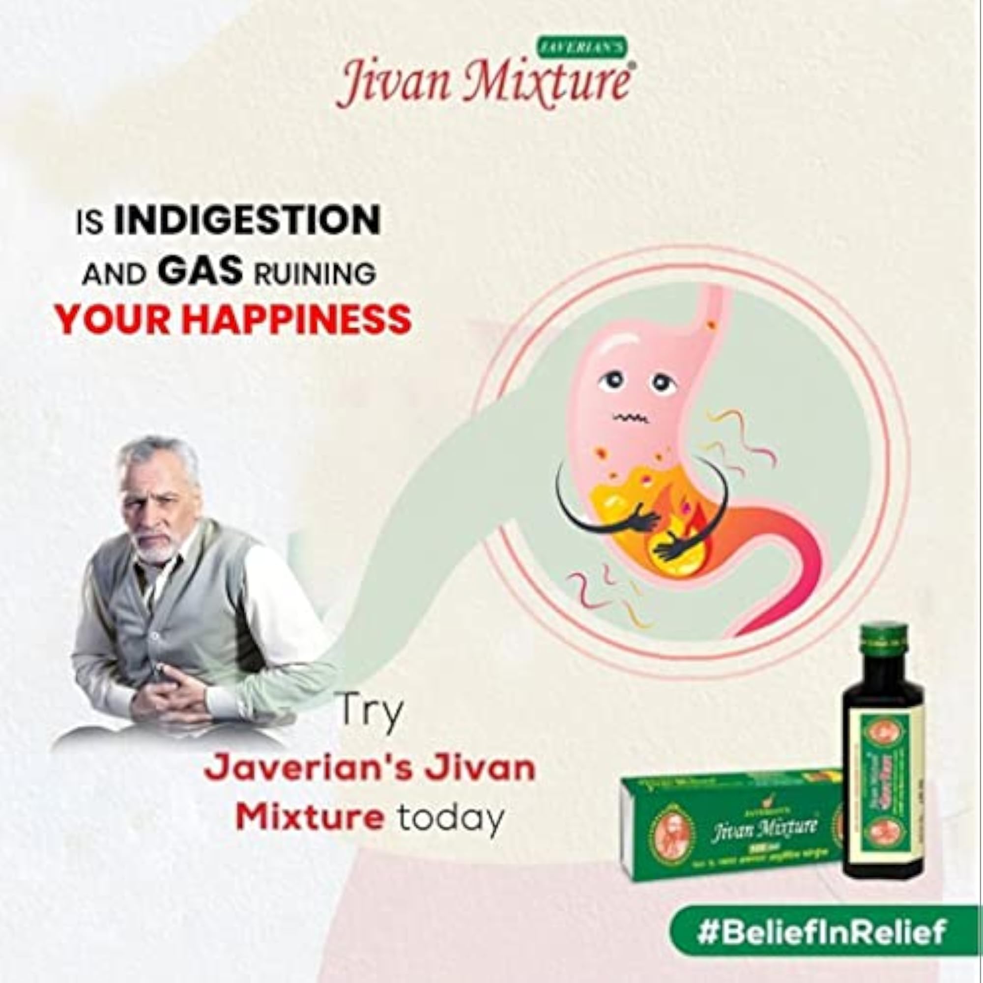 JAVERIAN'S JIVAN Mixture 60ML Pack of 12, Natural Health