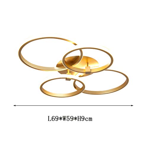 Plafonnier salon dimmable LED rond avec télécommande moderne - 5