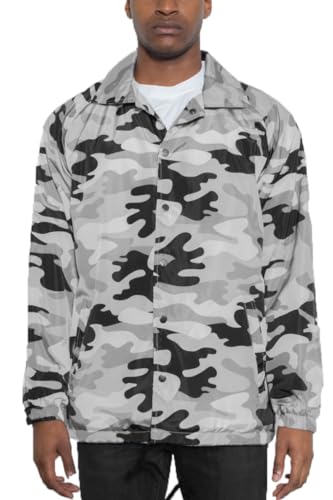 Image of WEIV GEAR Men's Full Zip Hooded Lightweight Windbreaker Anorak Jacket