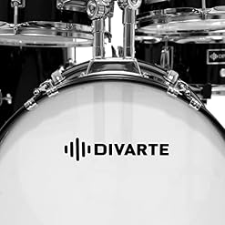 Divarte, College DrumSet BK ,Kit de Batterie Ajustable noir pour adolescent, dès 10 ans, Batterie Acoustiques pour… – Image 2
