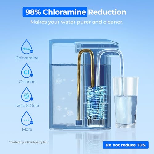 Image of Waterdrop EDC01W Electric Water Filter Pitcher, NSF /ANSI 42, 15-Cup, White | 98% Chloramine Reduction, Rechargeable Water Dispenser, Instant 200-Gallon Countertop Purifier, Reduce PFOA /PFOS, Lead