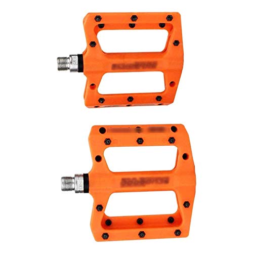 Pédales de vélo composites orange anti glissade avec roulement étanche durable