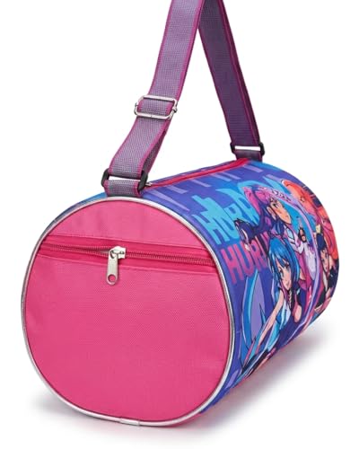 Image of Stylbase Kids Duffle Travel Bag | Durable Lightweight Polyester Sports & Gym Kids Luggage Carry Bag for Boys & Girls | Travelling Bag for Swimming, Dance, School & Weekend Trips (K-Pop1, 18)
