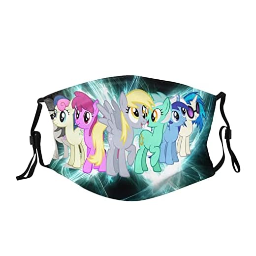 My Little Pony mode unisex tyg Ma_sk tvättbar och återanvändbar ansiktsskärm balaclava pannband för vuxna utomhussporter
