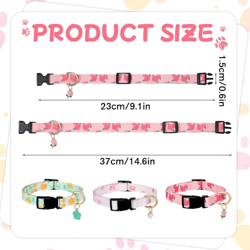 Collar ajustable para perros pequeños, 3 piezas miniatura 2