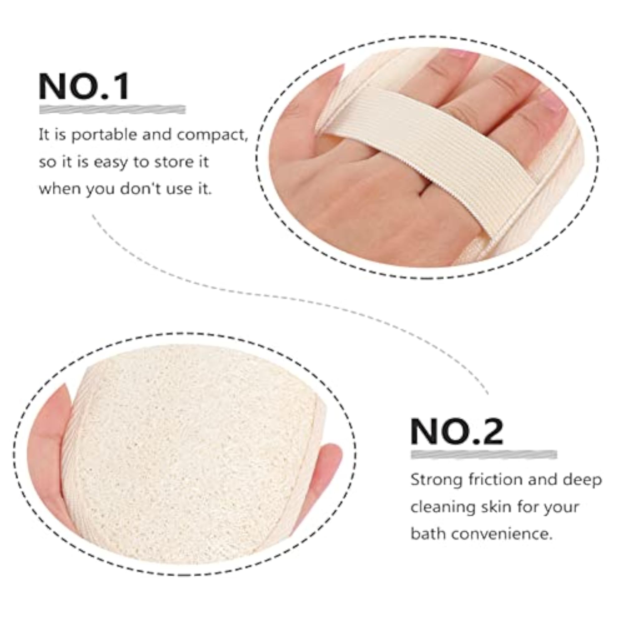 6Pcs Loofah Pads Shower and Bath Sponge for Exfoliation
