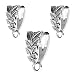 Produktbild DIY925 3 Stück Verbinder Anhängerschlaufen 13mm Blätter 925 Sterling Silber nickelfrei Anhänger in Juweliers- Qualität