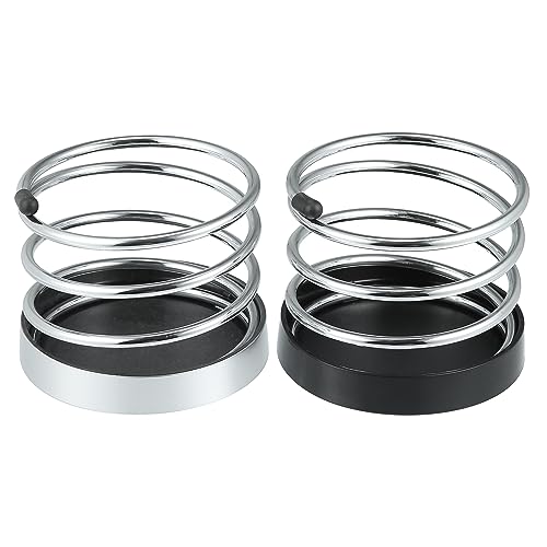 Portavasos de tablero X AUTOHAUX 2 piezas negro y plateado miniatura 1
