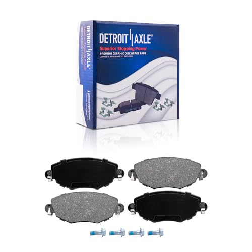 Image of Detroit Axle - Front Brake Kit for 02-08 Jaguar X-Type Replacement 2002 | 2003 2004 2005 2006 2007 2008 Disc Brake Rotors Ceramic Brake Pads