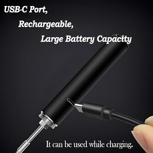 Treedix Cordless Soldering Iron Kit, USB Rechargeable With Three Tips, Fast Heating, Temperature Adjustable, Safe Battery Powered for Beginners and Professionals - Image 3