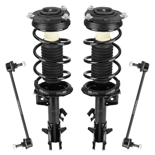 Front Strut Assembly & Sway Bar Links for 2009-2014 Nissan Cube, 2007-2011 Nissan Versa, Versa 2012 Hatchback Only Shock Absorbers Replace 172352 172351 4PCS