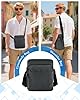 BROTOU Large Unisex Crossbody Shoulder Bag, Waterproof Chest Bag with Wide Adjustable Strap, Casual Chest Sling Bag, Travel Hiking Daypack (Grey) #3