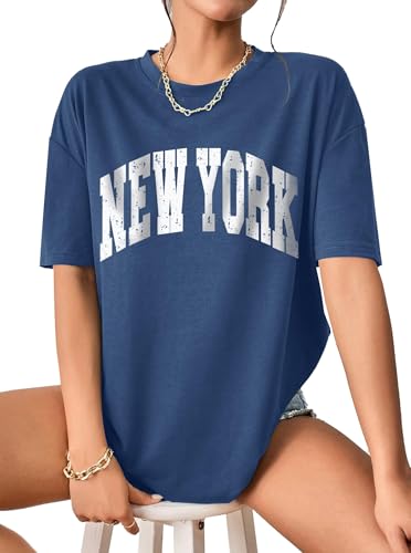 Image of Remidoo Oversized Graphic Tshirts for Women Casual Loose Fit Short Sleeve Tee